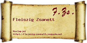 Fleiszig Zsanett névjegykártya